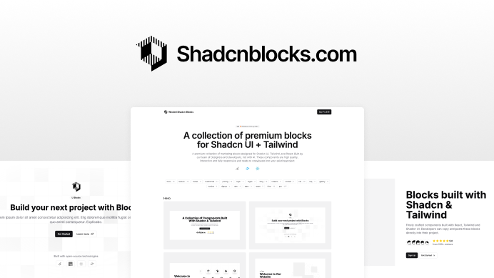 Shadcn UI Blocks | Stellar Launch