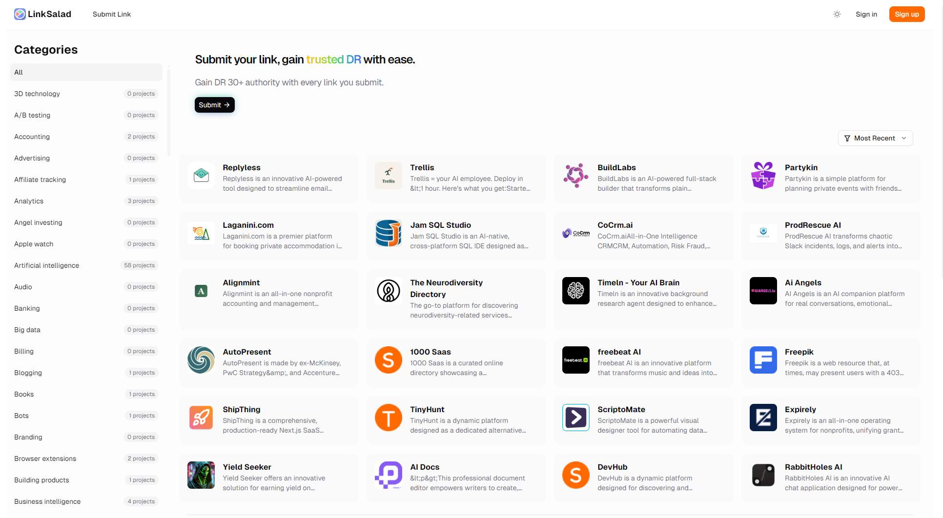 LinkSalad | Stellar Launch