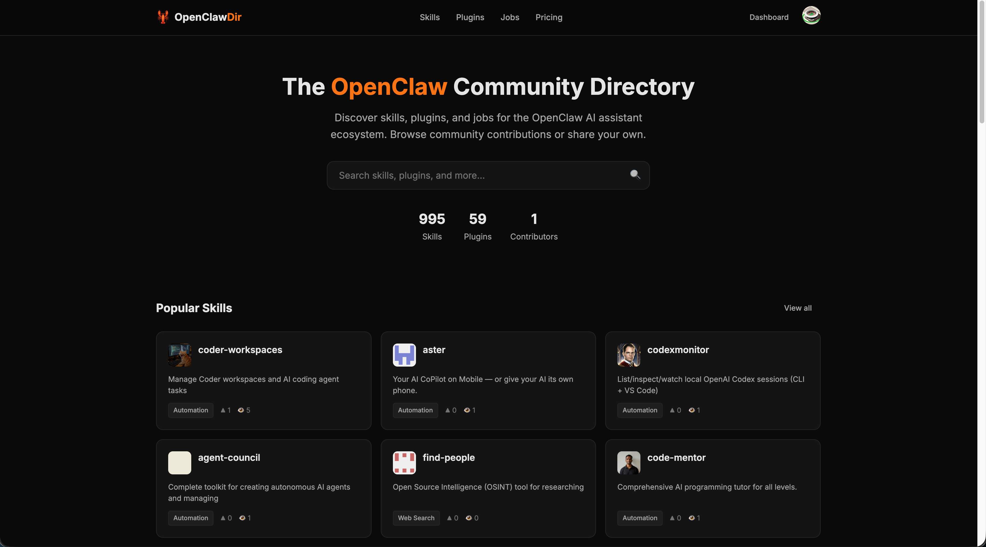 Open Claw Directory | Stellar Launch