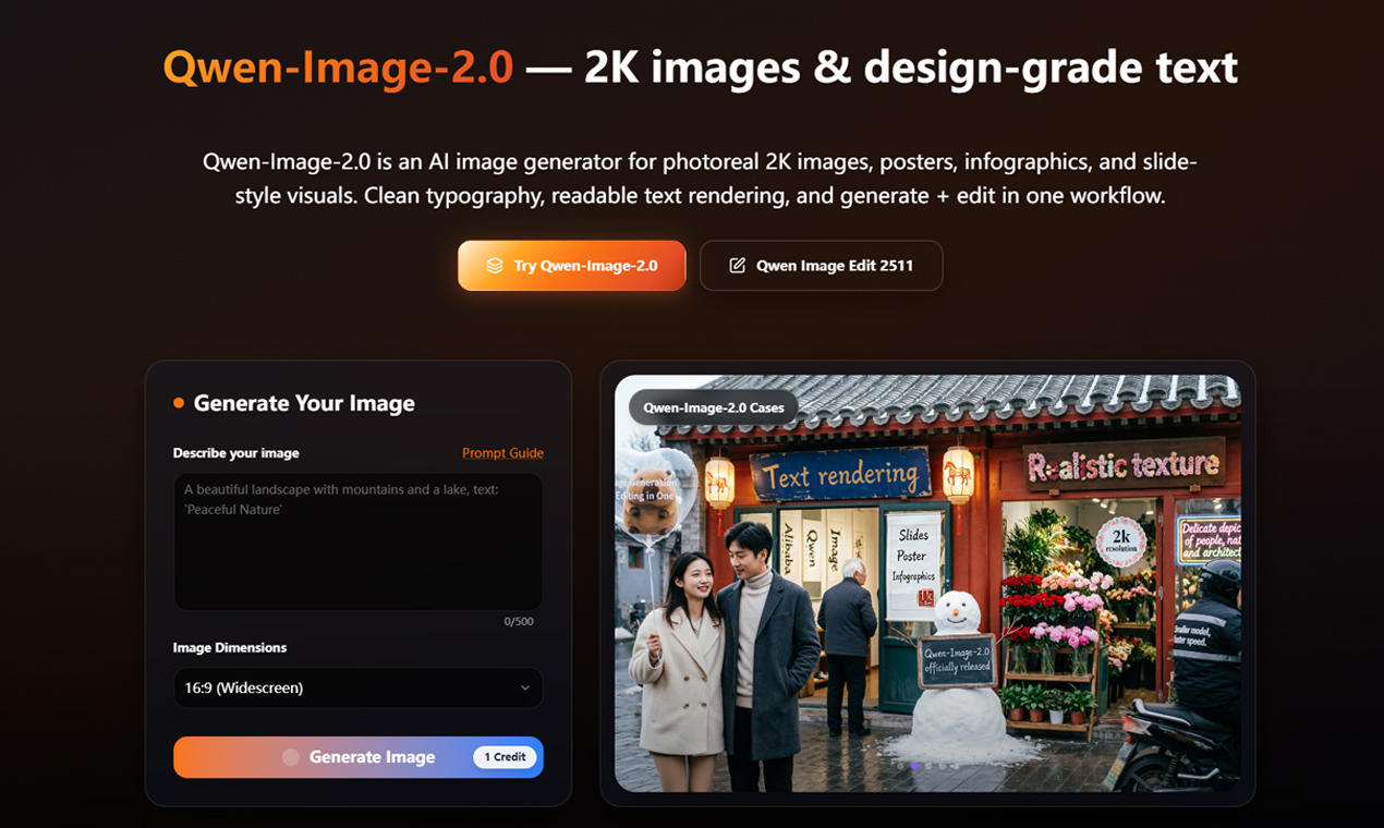 Qwen-Image-2.0 | Stellar Launch