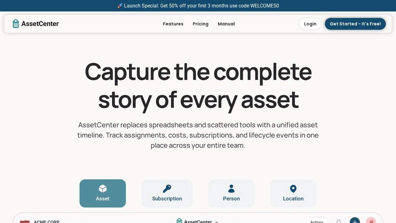 AssetCenter | Stellar Launch