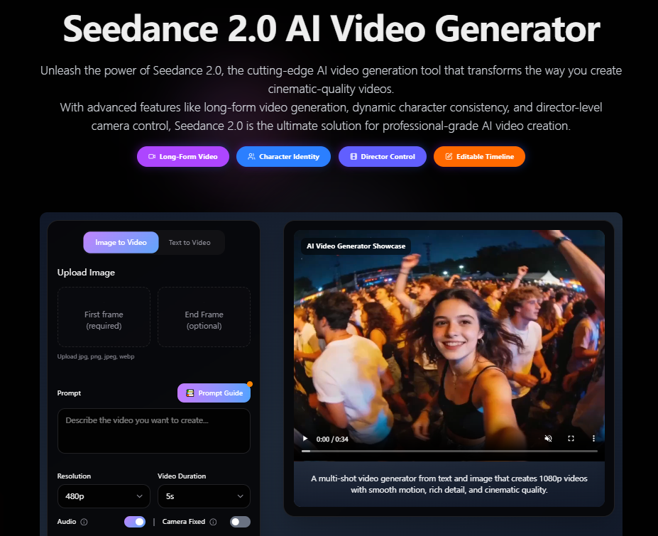 Seedance 2.0 AI Video Generator | Stellar Launch