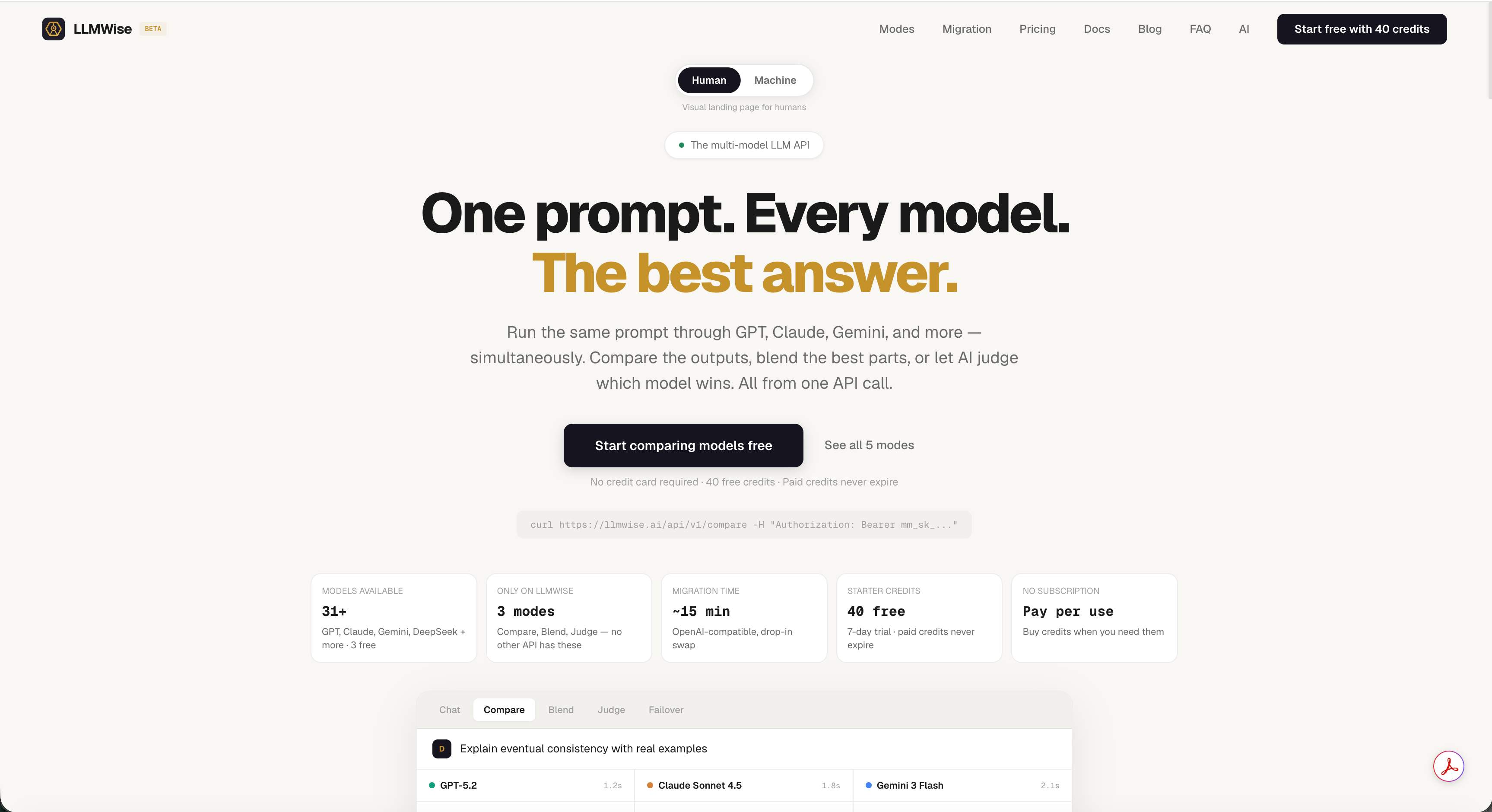 LLMWise | Stellar Launch