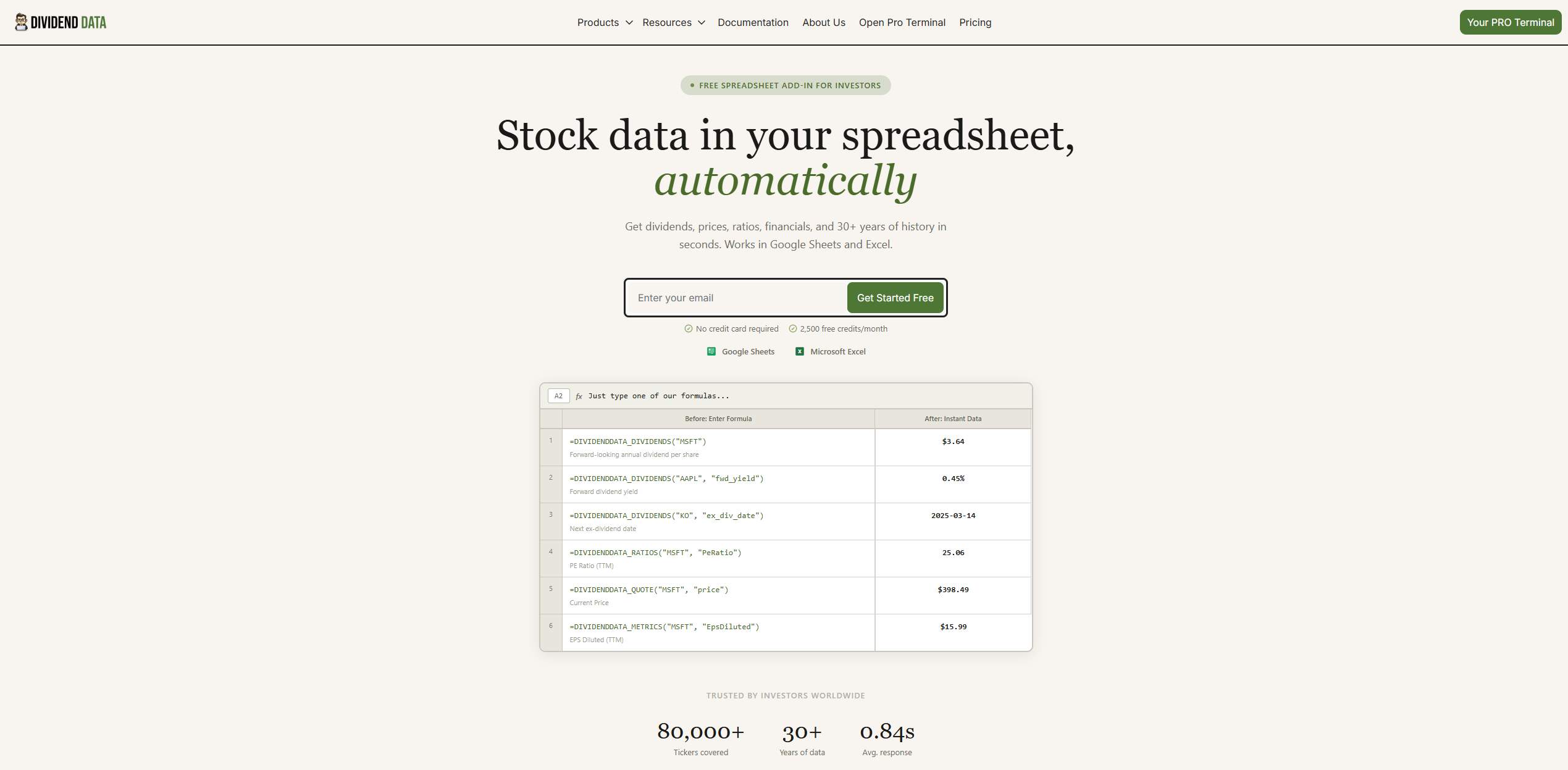 Dividend Data | Stellar Launch
