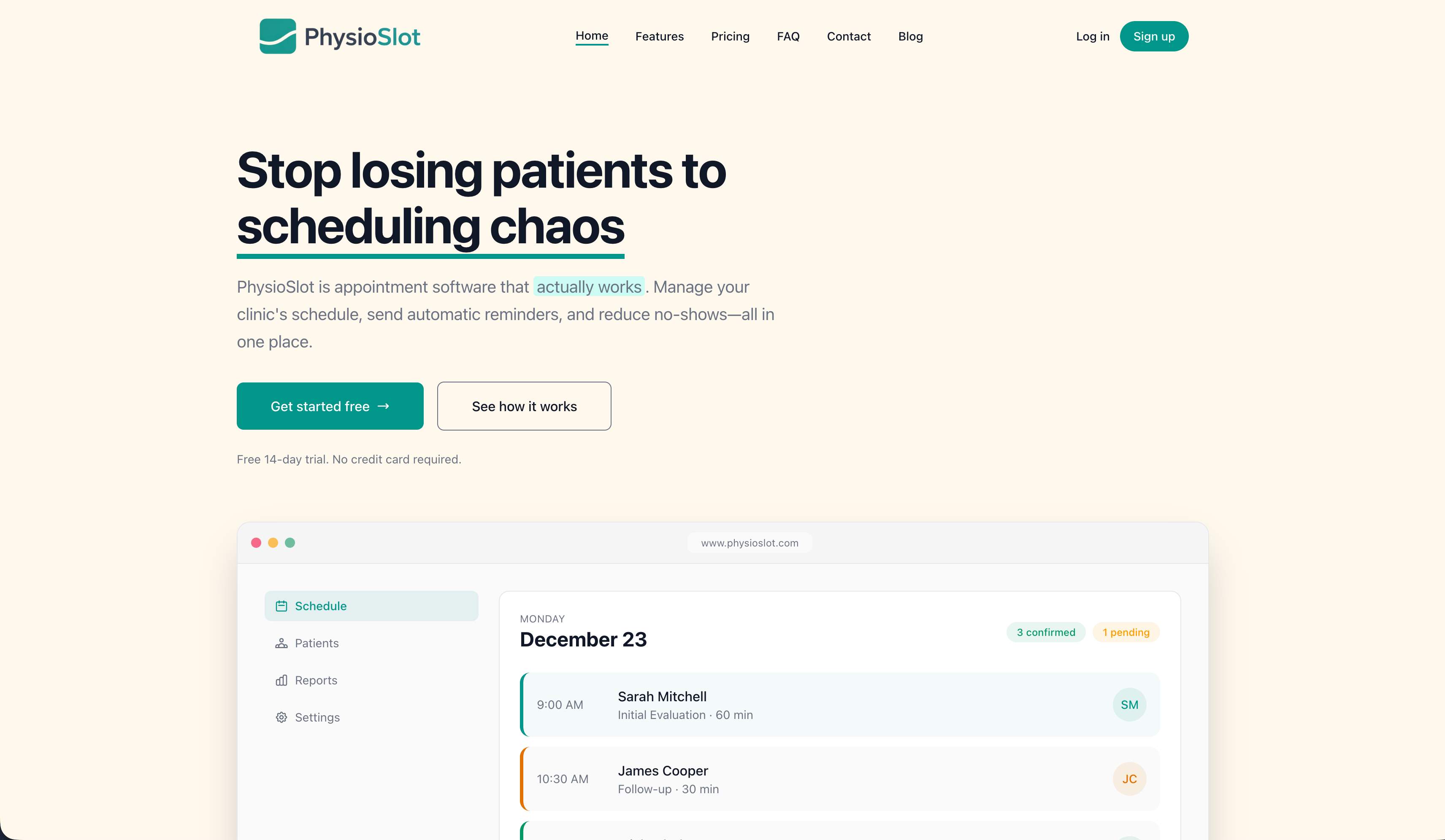 PhysioSlot | Stellar Launch